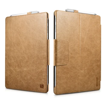 

For Microsoft Surface Pro 5 Case Cover Luxury Smart Folio Flip Book Genuine Leather Cases for Surface Pro 4 12.3 inch Tablet