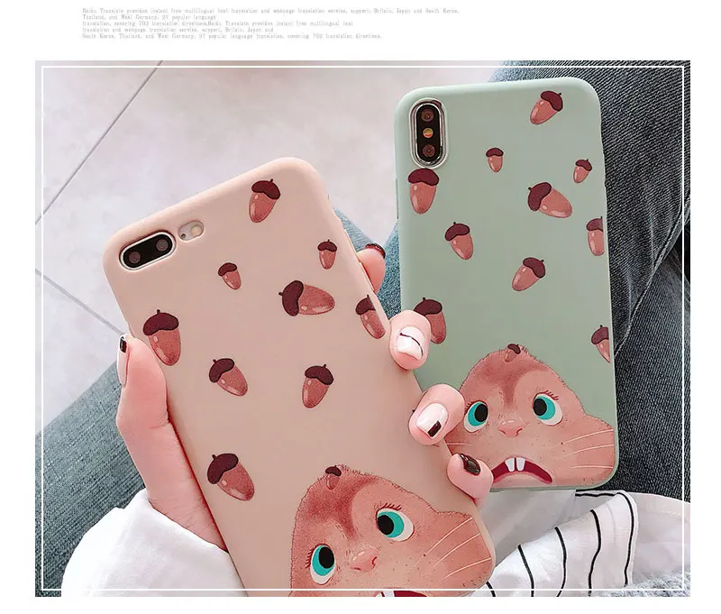 Matte Squirrel Phone Case For iPhone 6 7 8 Plus Case Cover Silicone Phone Cases For X XS 8Plus 10 XR Max 6s Cases Capinha Shell  (18)