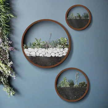 

Creative Wall Vases Metal Iron Art Modern Artificial Flower Basket Plant Holder Hanging Wall Vases for Living Room Decoration