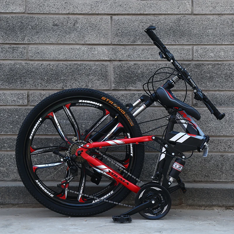 Black NEW YOUMA folding mountain bike 26/"