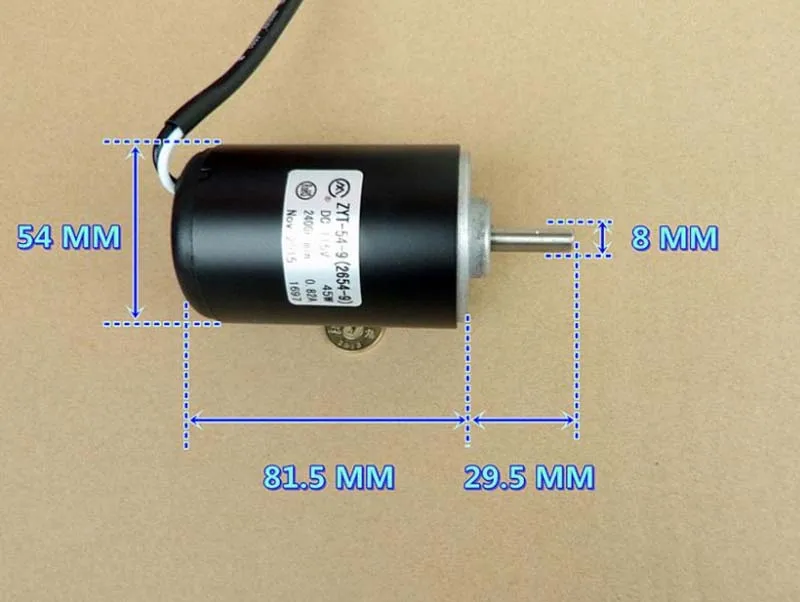 Двигатель постоянного тока 120 в 45 Вт Высокая мощность 2500 rmp двойной шариковый подшипник электродвигатель для ветряных турбин DIY