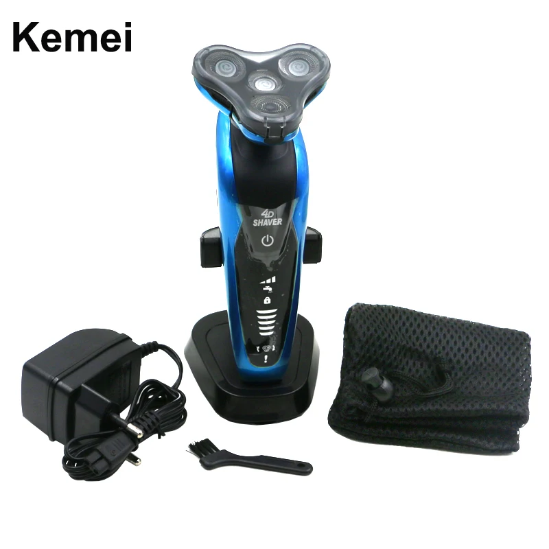 3 in 1 Washable Rechargeable Electric Razor 3D Floating Triple Blade Electric Shaving Razors Men Face Care Kemei 3 in 1 Washable Rechargeable Electric Razor 3D Floating Triple Blade Electric Shaving Razors Men Face Care Kemei