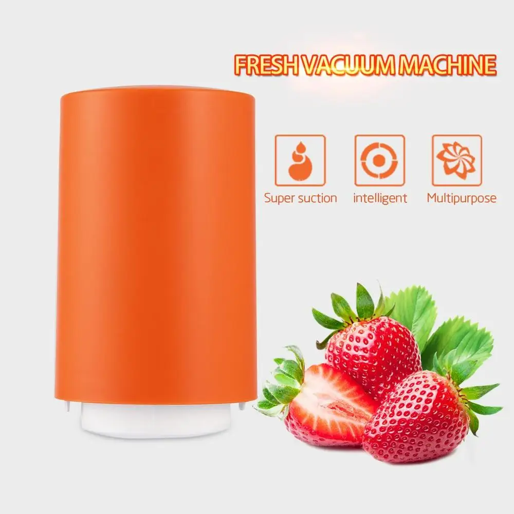 

Mini Portable Vacuum Sealer Machine Electric Food Vacuum Saver Vacuum Packaging Machine Rechargeable Vacuum Pump