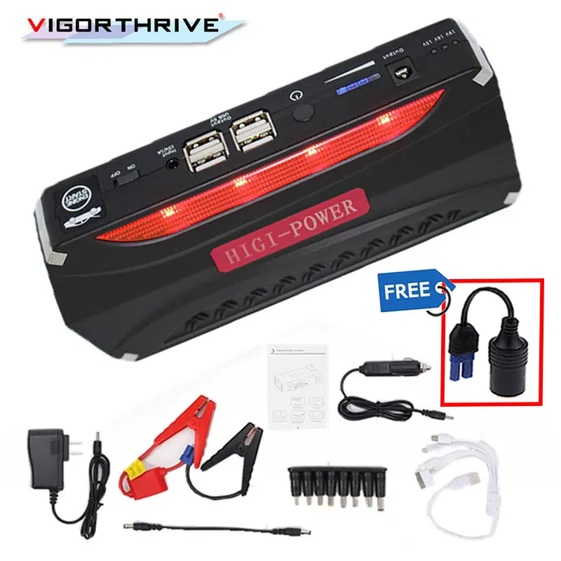 12V Car Charger Portable Power Mini Emergency Starting Device Car Jump Starter 600A SOS Light Car Booster Bank Battery Charger
