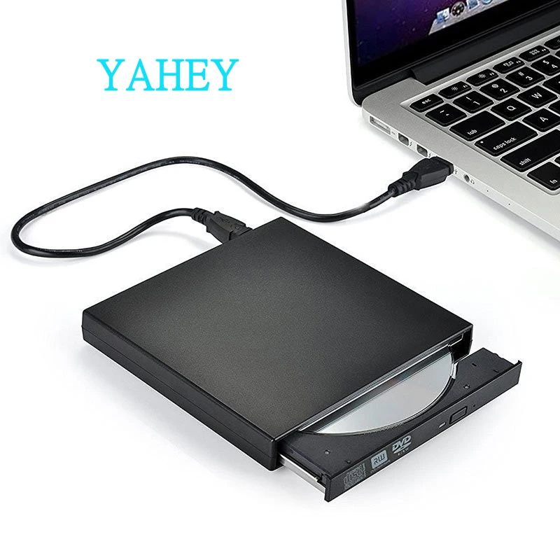 

USB 2.0 Portable Ultra Slim Optical External DVD-RW/CD-RW Burner Writer Rewriter for MacBook Laptop PC windows10/7/8 XP