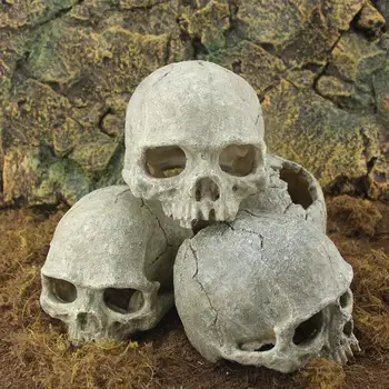 

Resin Dinosaur Skull Aquarium Decoration Terrarium Reptile Fish Tank Ornament