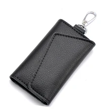 2017 Cuero Genuino de la Vaca Hombres Carteras Clave hebilla Ama Ama de Llaves Llaves Organizador del Sostenedor de la Caja Dominante de Los Hombres Masculinos Keysmart Caso