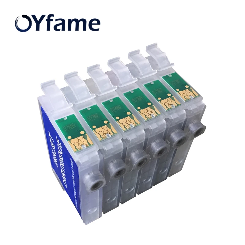 Картридж OYfame T0821 многоразовый с чипами ARC для принтеров Epson Stylus R270 R390 RX590 TX700W T50 TX720