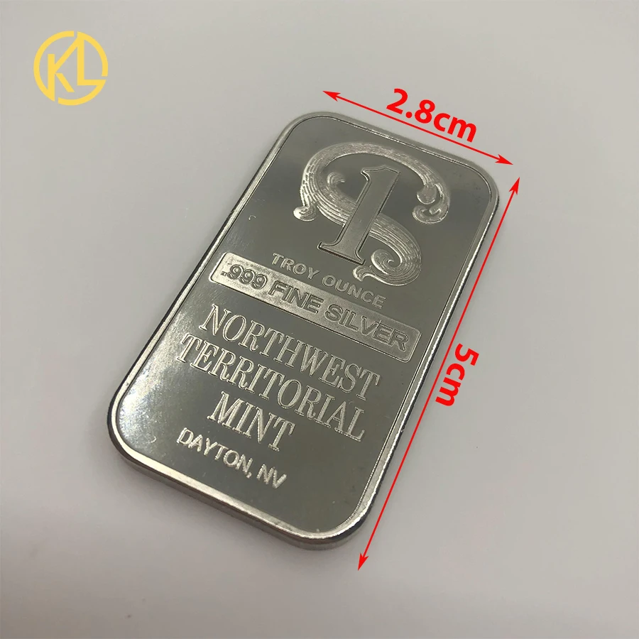 CO025 1 тройская унция 999 тонкая серебряная слитка бар Северо Западный тешинный