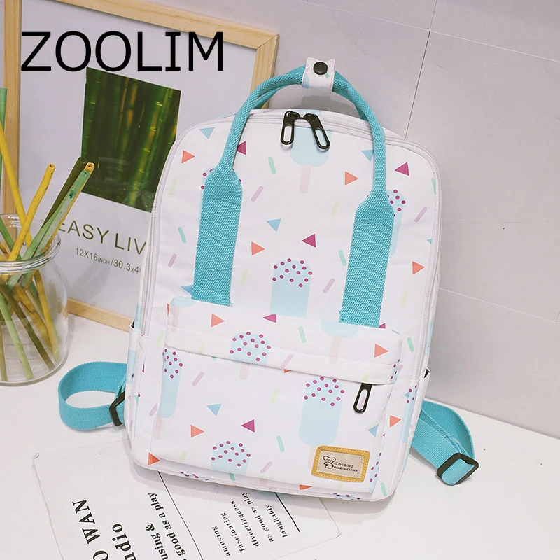 

XIDIONE Canvsa Backpack Big and Small Bookbag Teen Backpacks for Girl Travel Backpack Flower Print Waterproof Kanken Backpack