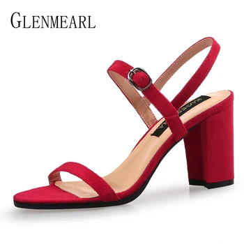 

High Heels Women Sandals Brand Rome Open Toes Summer Shoes Woman Plus Size Ankle Strap Buckle Female Party Wedding Shoes 2019 DE