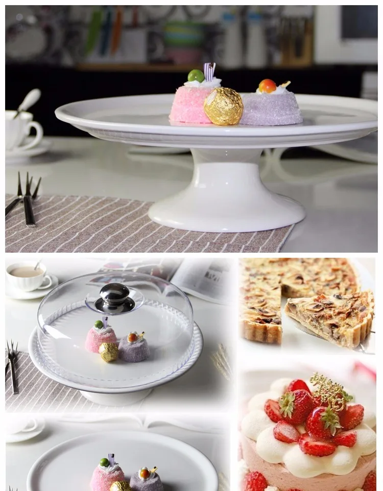 31 см поднос для торта гостиная керамическая Фруктовая тарелка с крышкой на день рождения десерт стол свадебный стол поднос