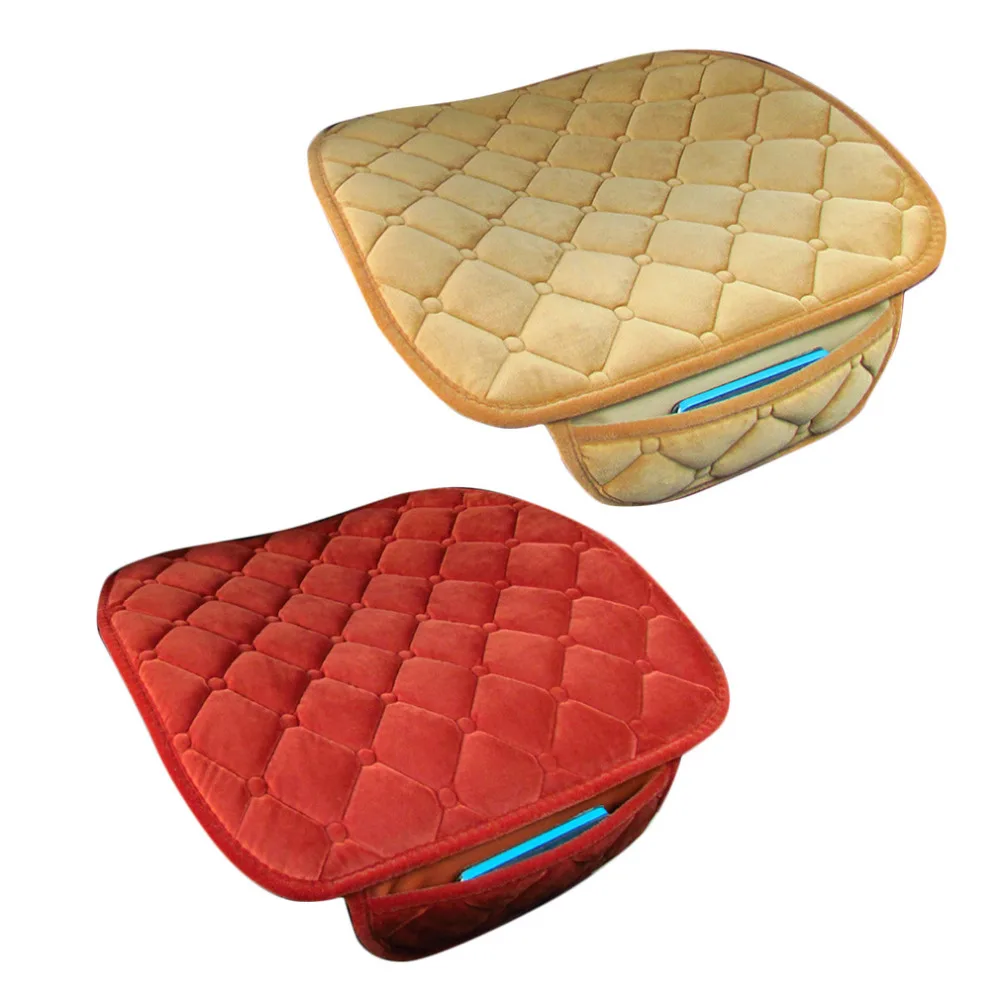 

Universal Car Seat Cover Non-Rolling Up Winter Velvet Vehice Interior Car-styling Decorative Seat Cushion Car Accessories HOT