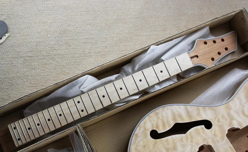 

1pcs electric guitar neck maple 24 fret 25.5'' maple fingerboard Paste Paper Unfinished #758