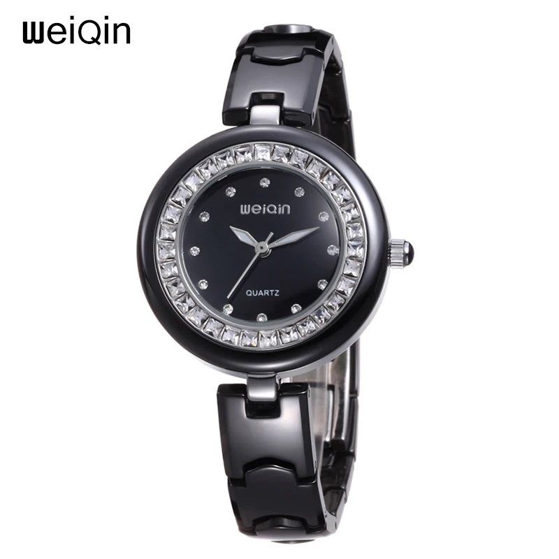 

2018 WEIQIN fashion ladies watch original high quality rhinestone ceramic watch ladies quartz wrist bagan kol saati