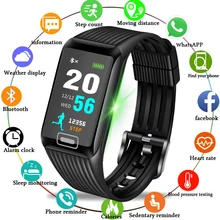 LIGE smart bracelet social information reminds waterproof sports smart wristband heart rate blood pressure monitor smart watch