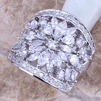 

Fantastic White CZ Silver Plated Ring Size 5 / 6 / 7 / 8 / 9 / 10 / 11 / 12 S0180