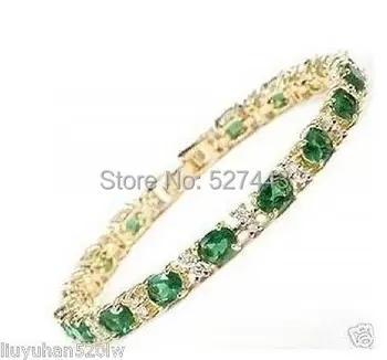 

Wholesale free shipping >>super beautiful filled green stone bracelet