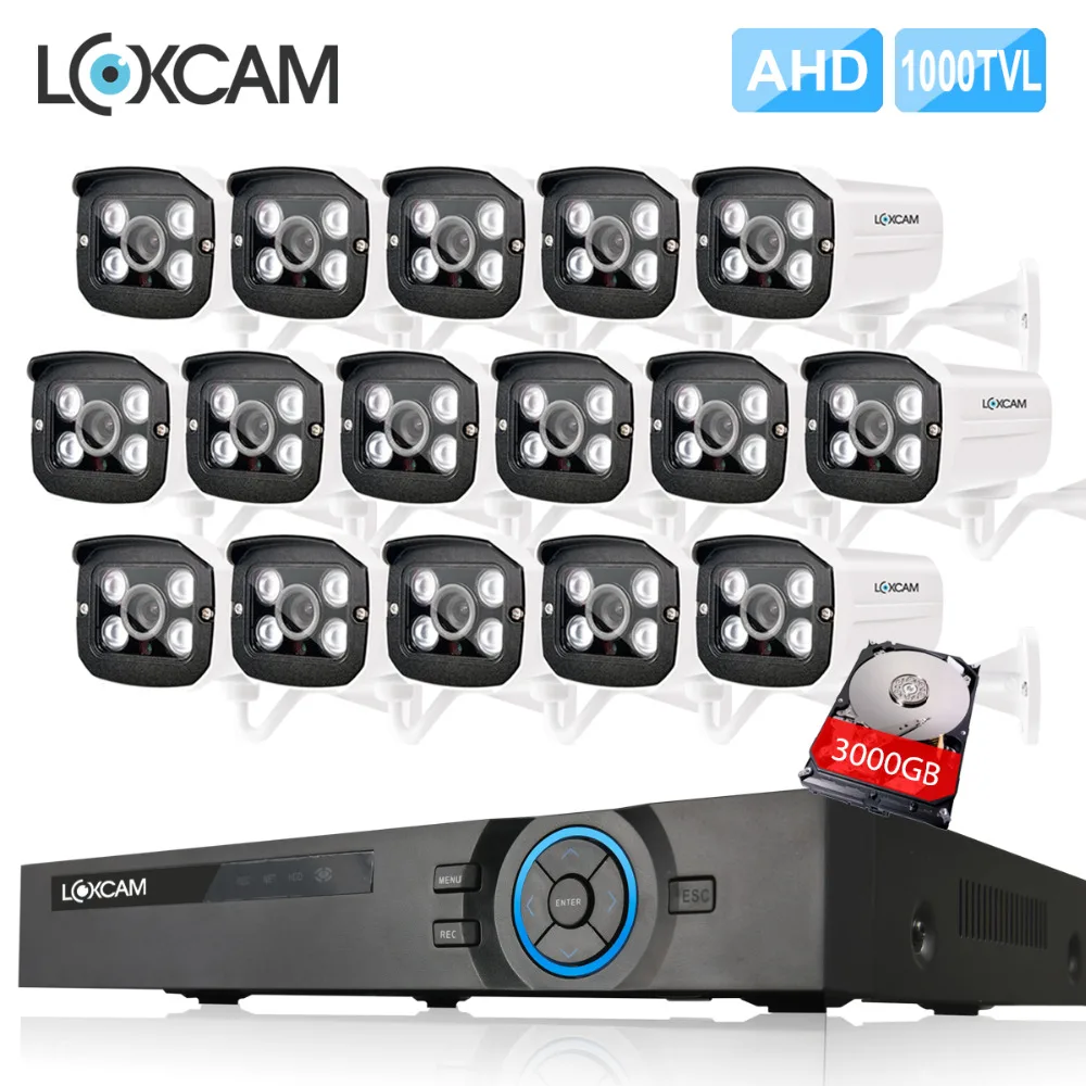 Камера видеонаблюдения LOXCAM 16 каналов HDMI 1080P DVR IP66 | Безопасность и защита