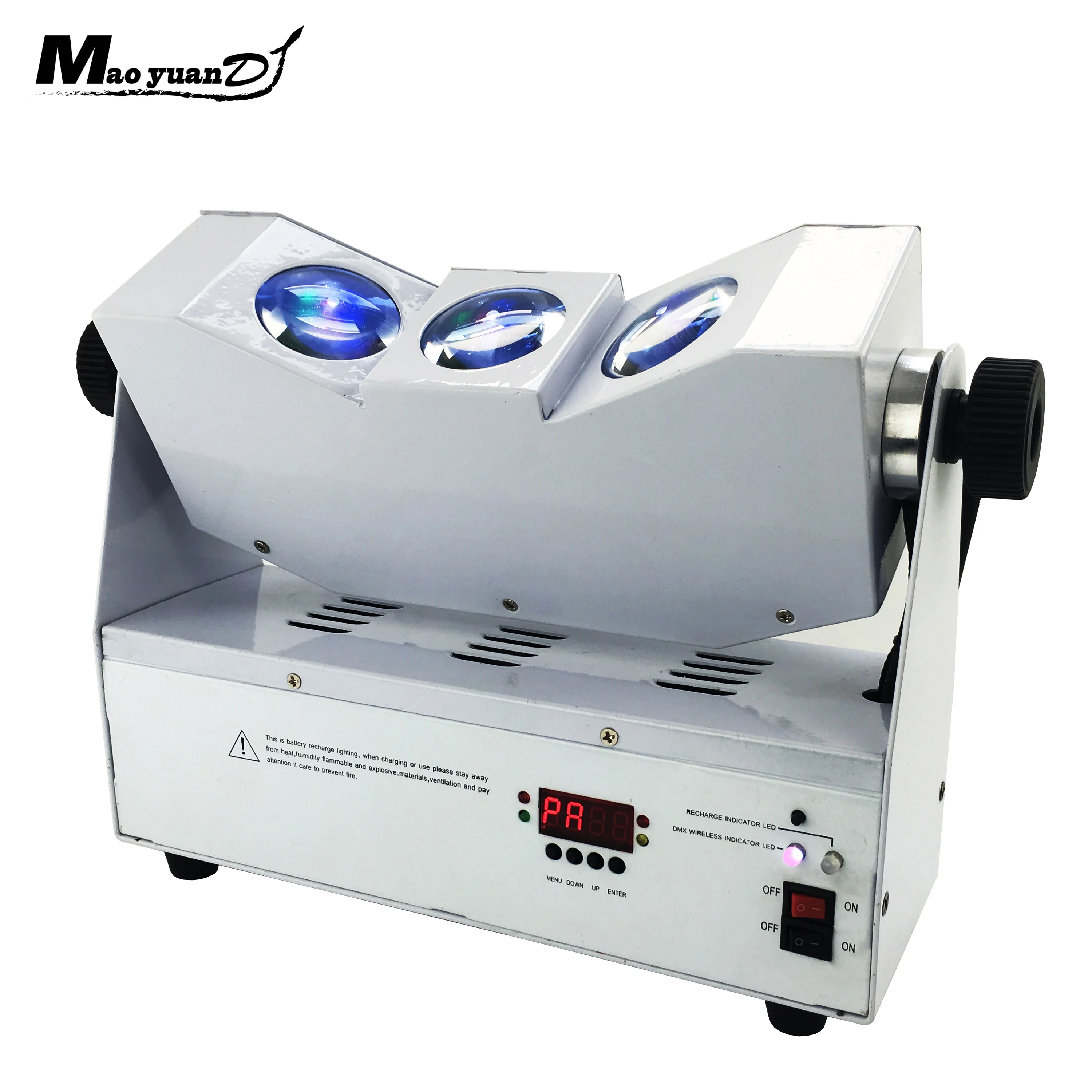 

new smart 3pcs 12W 4in1 RGBW best seller recharge battery dmx wireless LED moonflower uplights for party stage booth