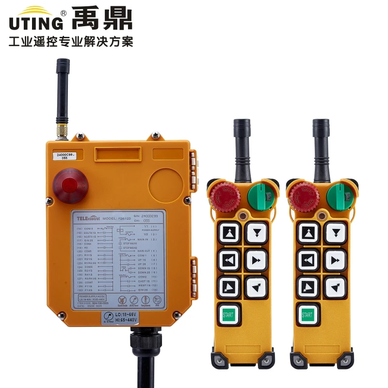 AC DC Wireless Crane Remote Control F24 6D Industrial Remote Control