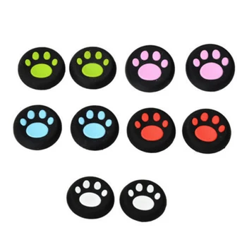 

Cat Paw Rubber Silicone Analog Thumb joystick Grips Caps Cover for Dualshock 4 PS4 Pro Slim Controllers Accessories ps3 xbox one