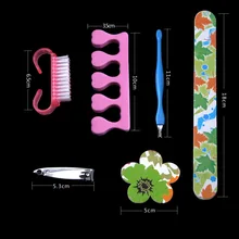 Набор инструментов для маникюра Набор пилка для ногтей абразивный напильник кисть для полировки вилка мертвой кожи пена EVA палец сепаратор 6 шт/8 шт/10 шт