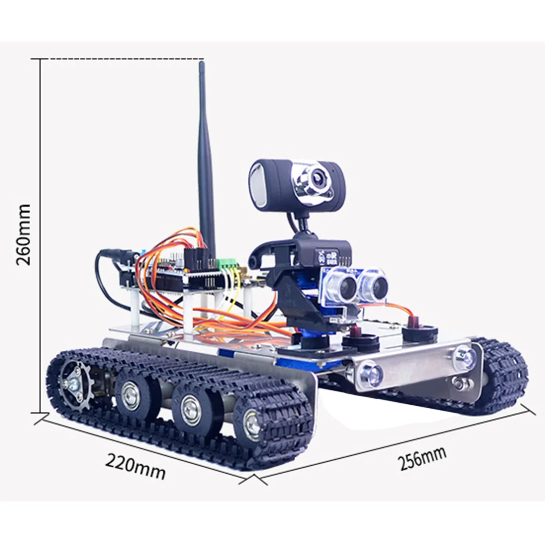 DIY робот Wifi+ Bluetooth нержавеющая сталь шасси трек танк паровой обучающий автомобиль с графическим программированием XR блок Linux
