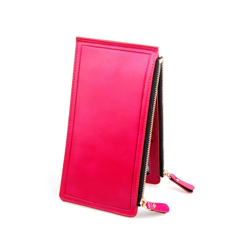 

2017 Women Purse Double Zippers Wallets Ultra-large Capacity Lady Luxury Ladies Purse Clutch Card Holders Top Quality J422