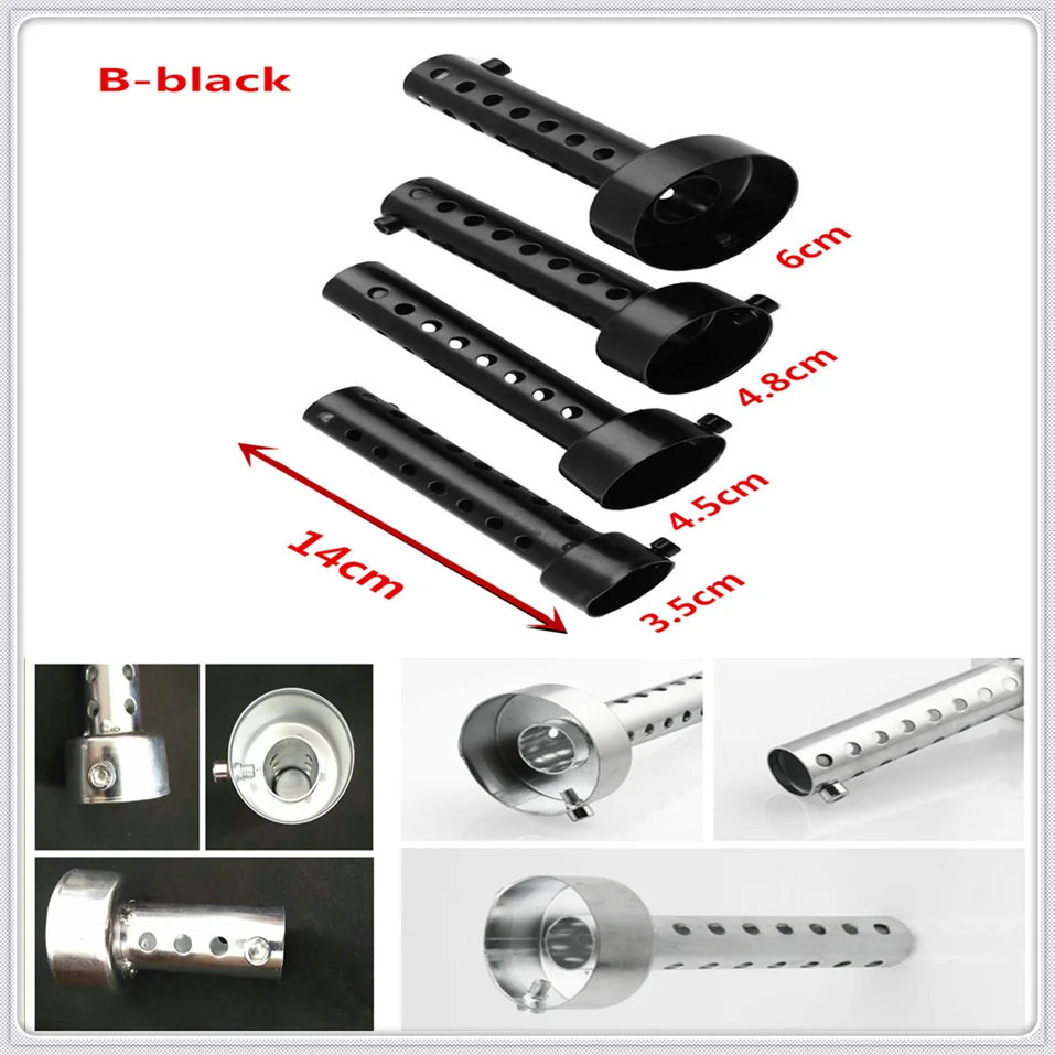 Kit Silenziatori Scarico Moto Universale Da 48mm - 2 Pezzi, Acciaio Inox - Foto 2