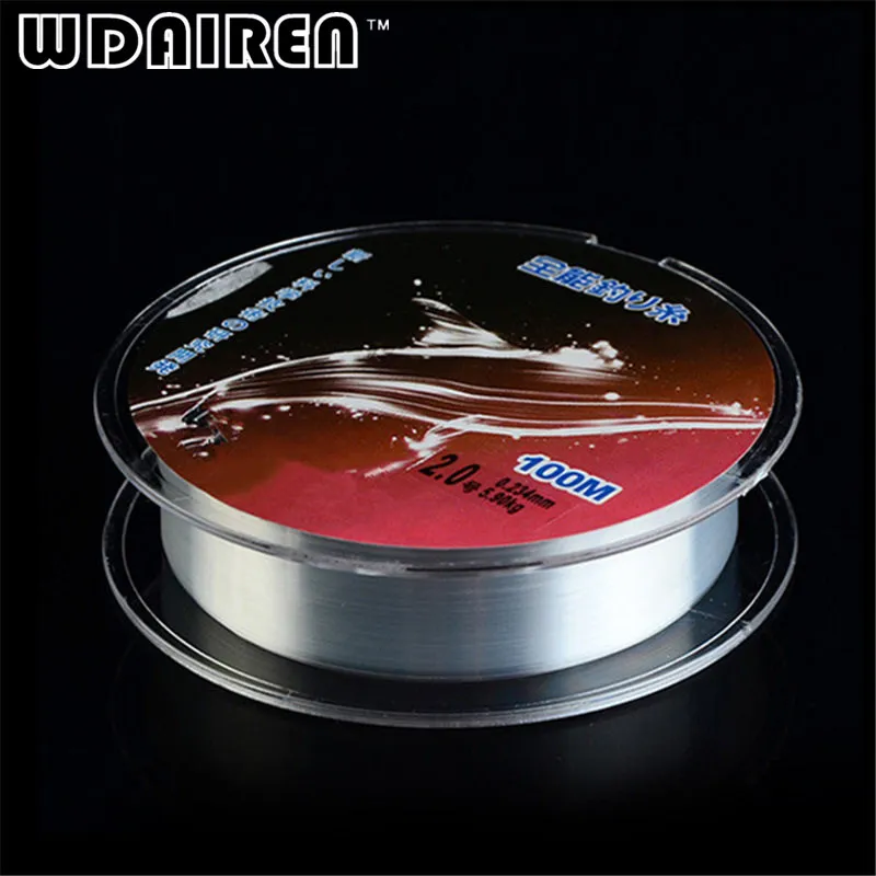 100M Hot Sell Fluorocarbon New Style Sea Fishing Line Wear Resisting Lure Nylon Transparent Free Shipping