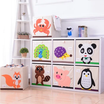 

Cartoon Storage Box Large Capacity Clothes Storage Box Creative Household Goods Folding Chest For Children's Toys