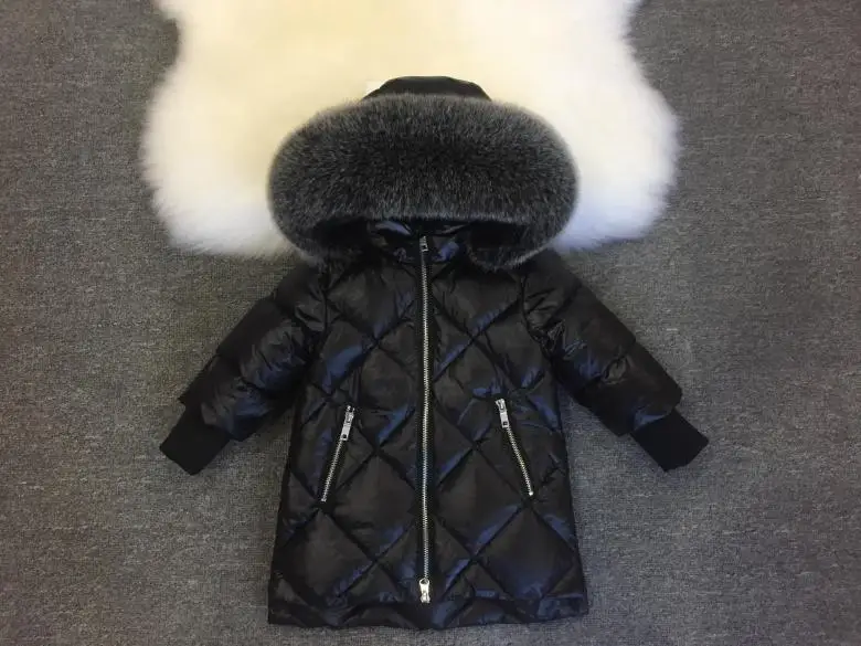 

2020 new fashion baby boy Hooded coat Length outside warm winter chirldren Jacket street wear Thickening kids dress