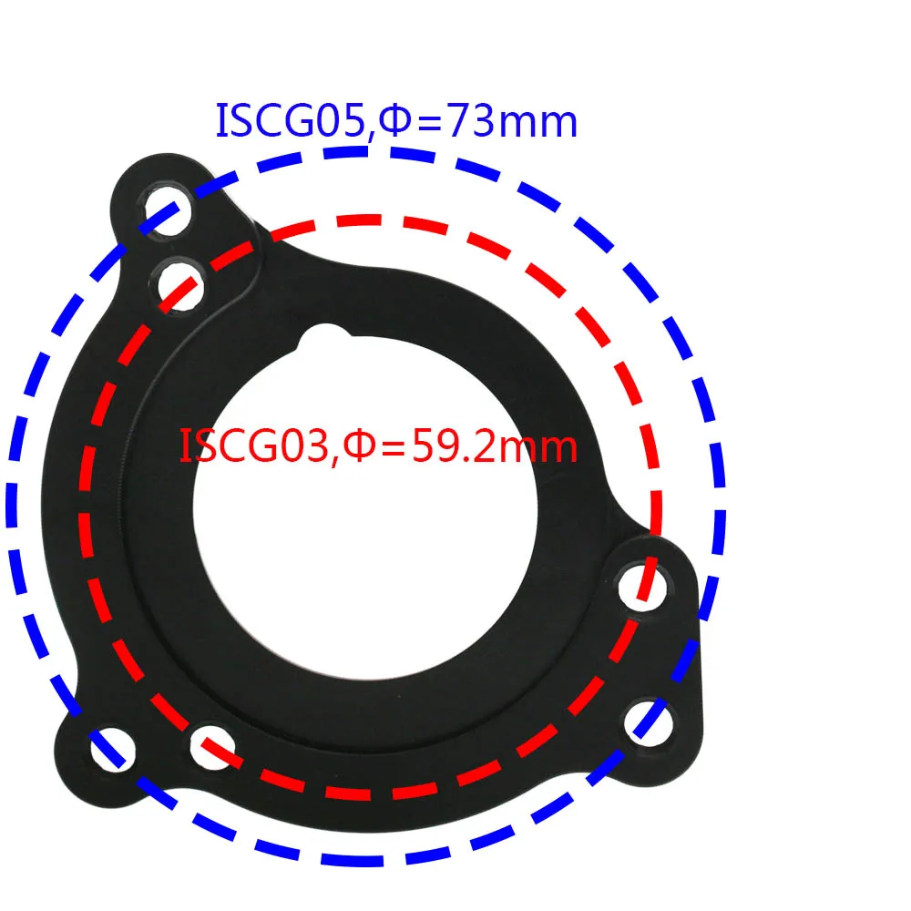 Chain Guide Single lower arm adapter for BB mount ISCG-05 32t~40t FOURIERS Black