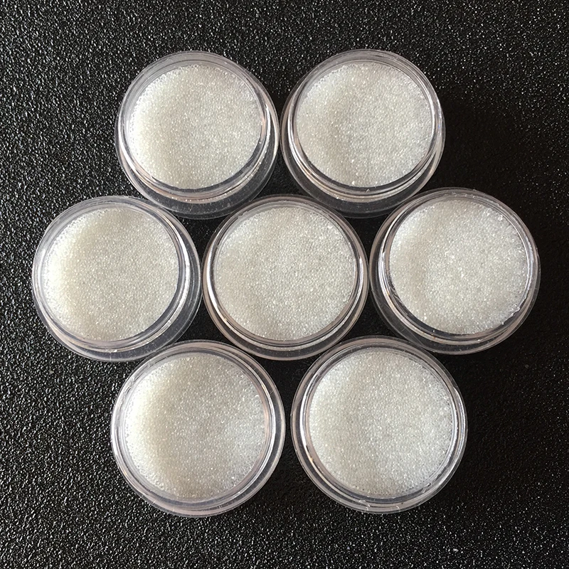 3D Manicure Micro Crystal Glass Beads Transparent white 0.4mm Magic Tiny Clear Caviar Rhinestone For Nails Art Decorations 4