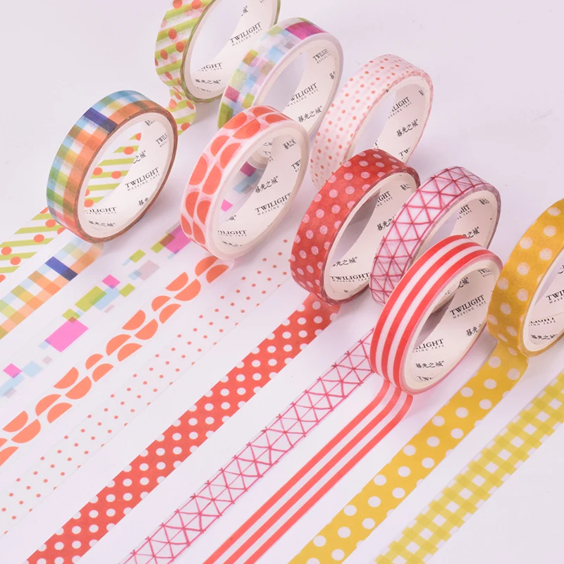 

4 Pcs/Box New simple color Square grid washi tape diy decoration for scrapbooking masking tape adhesive tape