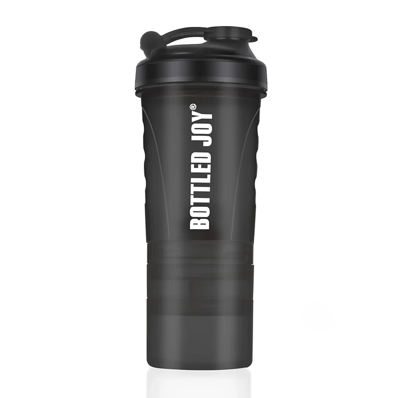 

NEW 3 in 1 Protein Shaker Bottle Fitness Sport Portable Shakes Bottle Nutrition Milk Protein Shaker Water Bottle 20oz/600ml