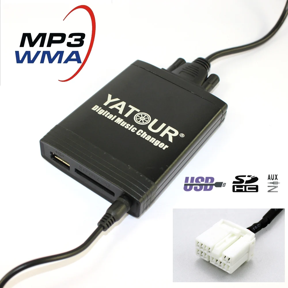 

Yatour YT-M06 Car digital music changer For Acura CSX MDX RDX RL TL TSX 2004-2011 Car USB MP3 SD AUX adapter