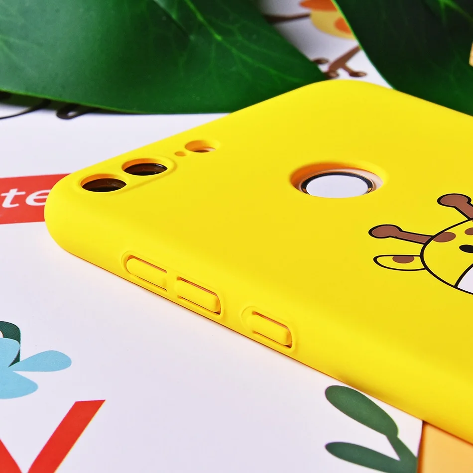 TOMKAS Cute Cartoon Giraffe Case on for Huawei Honor 9 Lite 10 Floral Yellow Hard Phone Case on Honor 7A 7C 7A Pro Back Cover    (6)