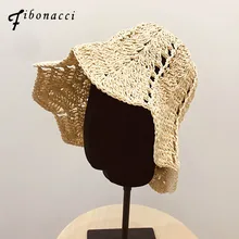 Фибоначчи, новинка, летние женские солнцезащитные шляпы, женская панама, полый складной соломенный рыбацкий головной убор, Женская Солнцезащитная пляжная кепка