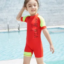 Купальная Одежда для мальчиков и девочек, новинка года, летний детский купальный костюм, пляжный купальник, цельный купальный костюм, комплекты бикини