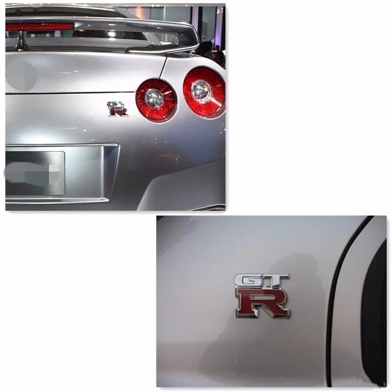 Автомобильный Стайлинг Горячая 3D GTR багажник значок Серебристая эмблема красный хром подходит для NISSAN GTR ALTIMA MAXIMA JUKE