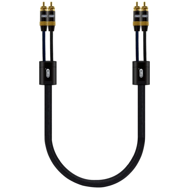 EMK OD 10mm RCA Cable Stereo Audio RCA to RCA Male to Male Coaxial cable for TV Amplifier Home Theater DVD (16)