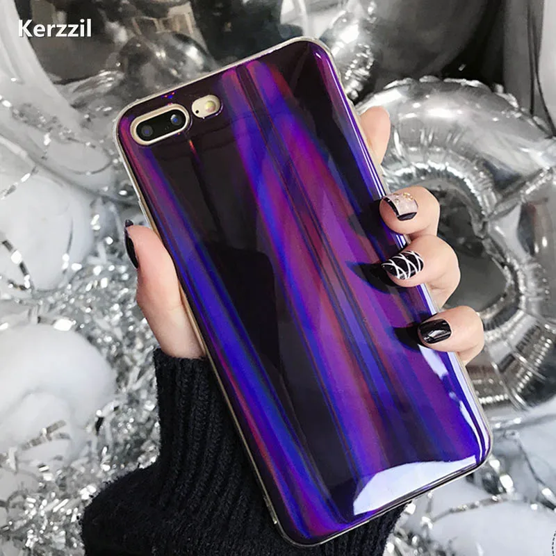 Kerzzil Luxury Glitter Phone Case For iPhone 8 X Cool Laser Shining iphone 7 6 6S Plus Soft TPU Silicone Cover Fundas |