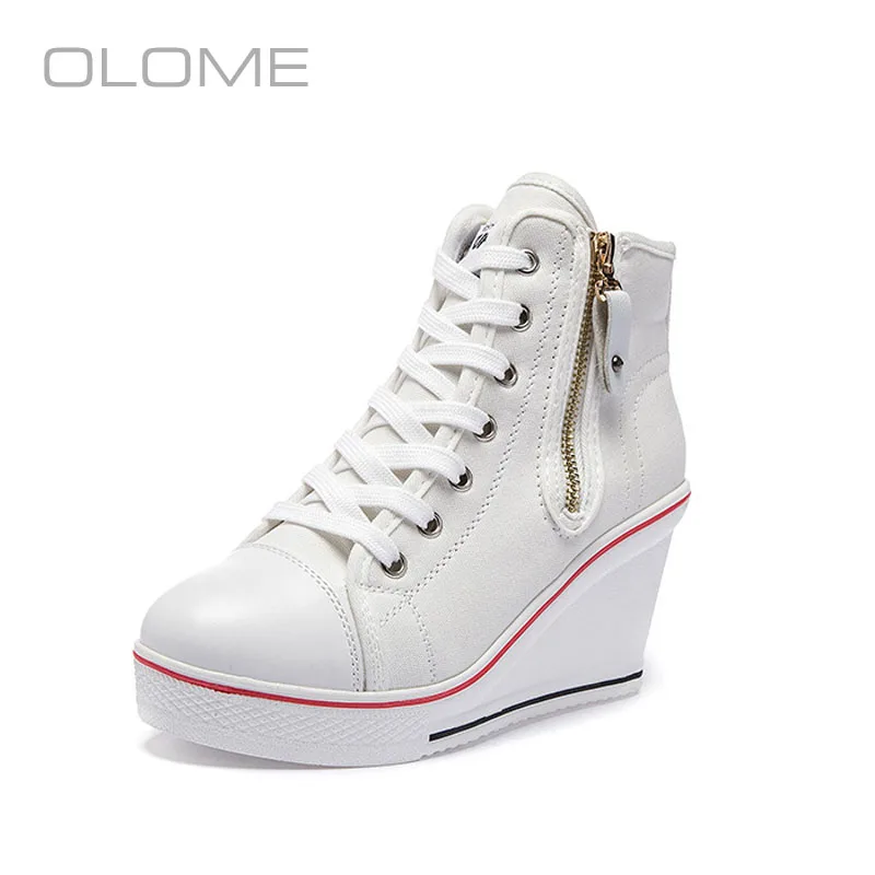 

OLOME Super fire Muffin thick bottom slope with a single shoes female new high shoes women's shoes Large size