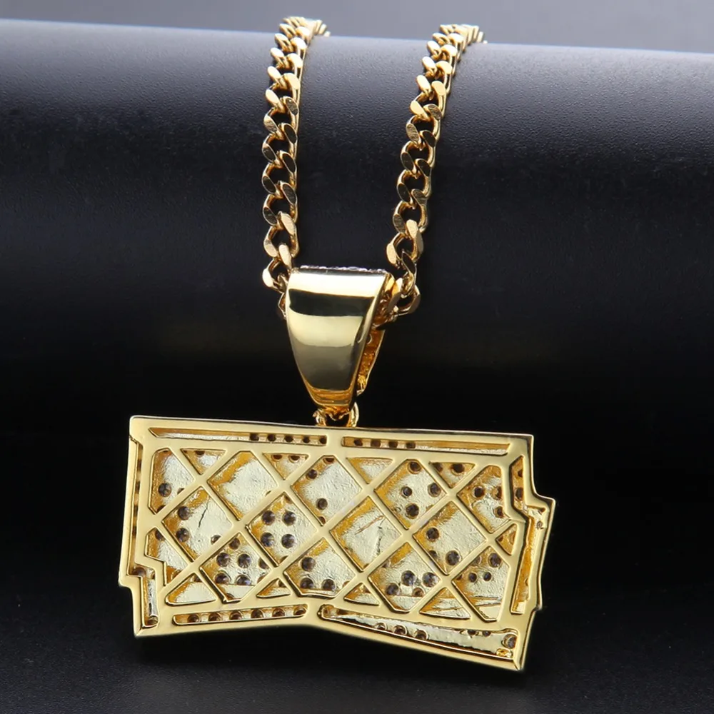 Цепочка BLING KING с кубическим цирконием ожерелье в стиле хип хоп для братьев