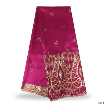 

Guaranteed quality(5yards/lot)Fashion style indian raw silk george lace fabric with sequins Nagerian yellow color G5258