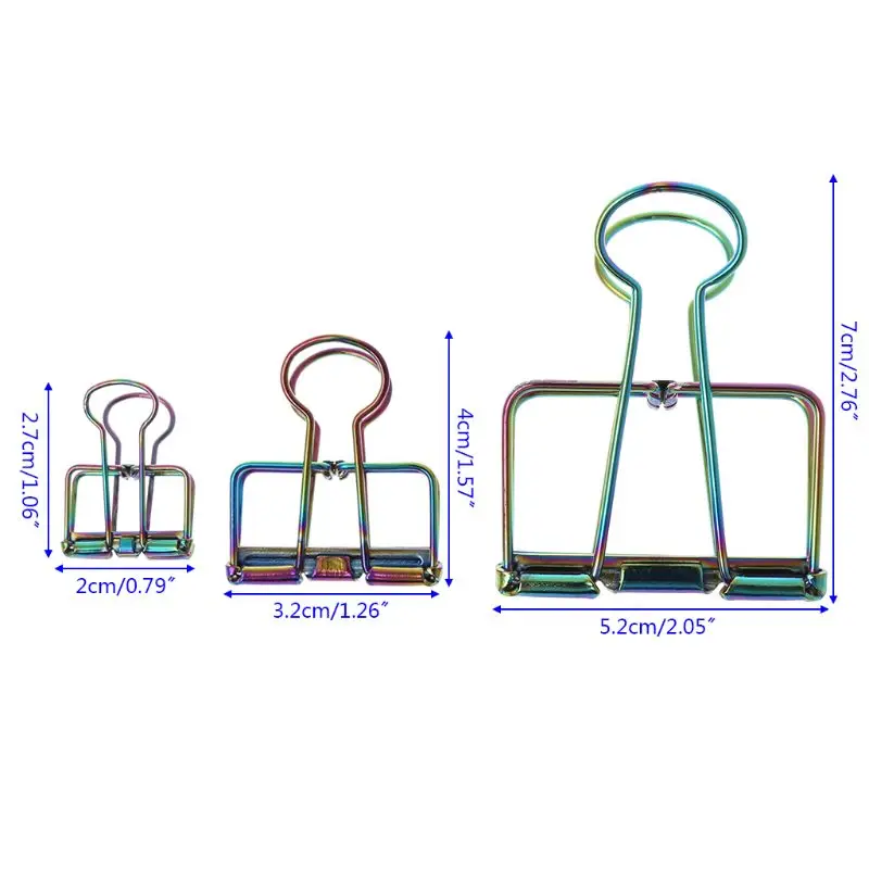 3 размера металлические зажимы для связывания Примечания письмо фото бумага зажим для файлов канцелярский офисный школьные