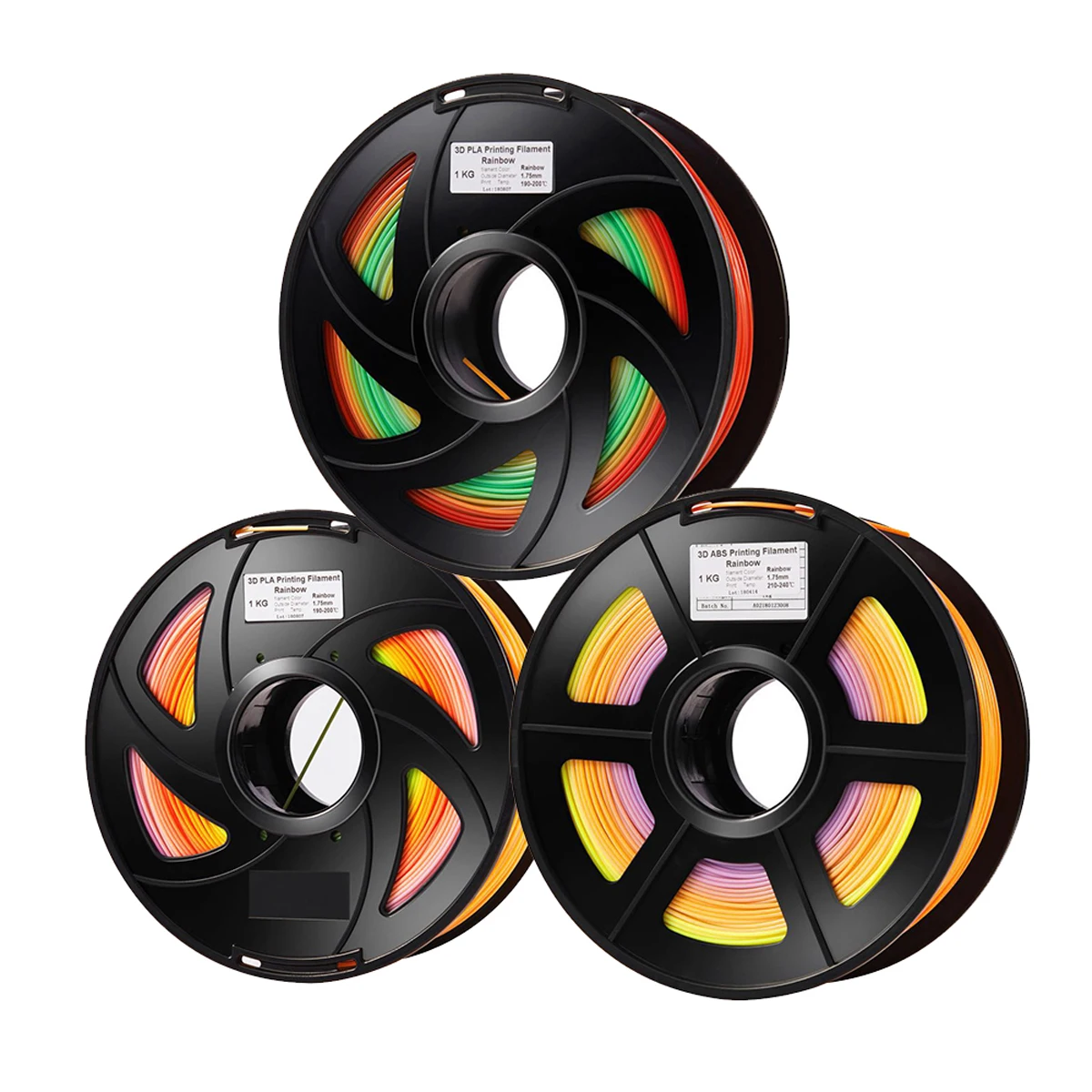 

1.75mm PLA Raindow Color Gradient Filament for 3D Printer 1KG/Roll 0.4mm Nozzle