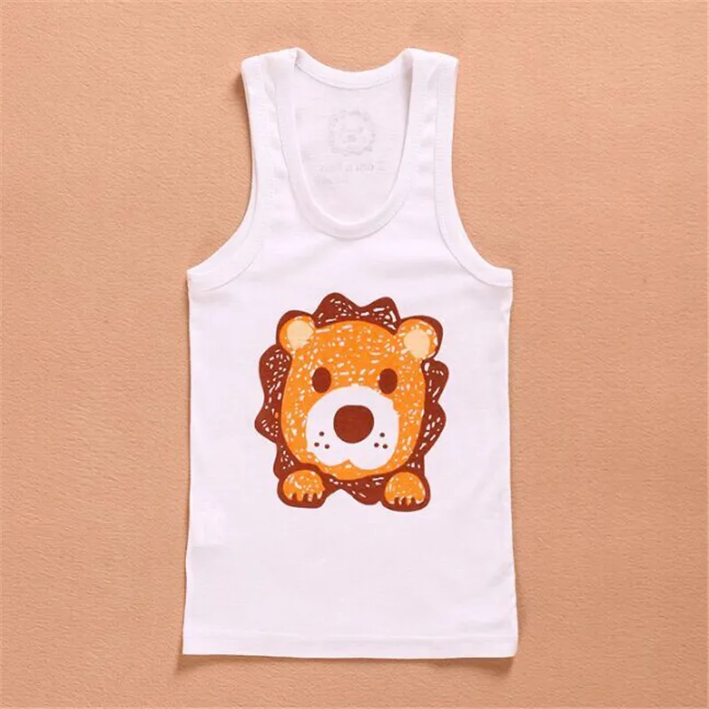 Модная одежда из хлопка Детская футболка с надписью «I Love Papa Mama» детские топы на лето, HTST0009 - Цвет: lion